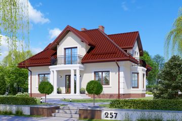  Projekt domu APS 257 (LUA1290) - projekt domu parterowego z poddaszem - Zdjęcie 5
