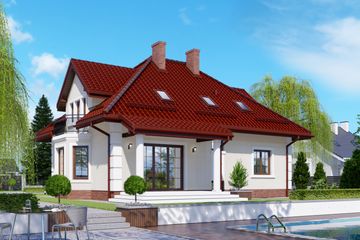  Projekt domu APS 257 (LUA1290) - projekt domu parterowego z poddaszem - Zdjęcie 6