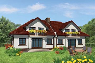  Projekt domu APS 215 dwulokalowy (LUA1293) - projekt domu parterowego z poddaszem - Zdjęcie 1