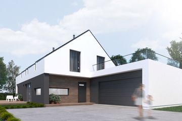  Projekt domu FX-38 (PZB1024) - projekt domu parterowego z poddaszem - Zdjęcie 1