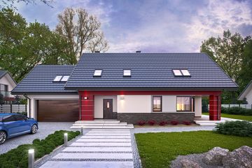  Projekt domu Magnus (BSE1068) - projekt domu parterowego z poddaszem - Zdjęcie 1