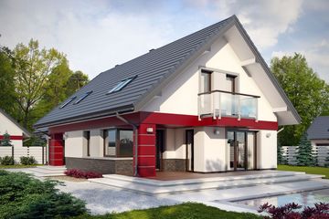  Projekt domu Magnus (BSE1068) - projekt domu parterowego z poddaszem - Zdjęcie 2