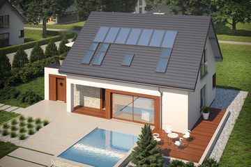  Projekt domu Santiago G1 energo (WRC2426) - projekt domu parterowego z poddaszem - Zdjęcie 3