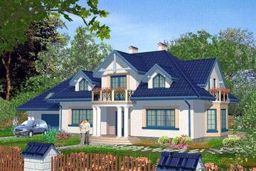  Projekt domu APS 046 + G (LUA1317) - projekt domu parterowego z poddaszem - Zdjęcie 1