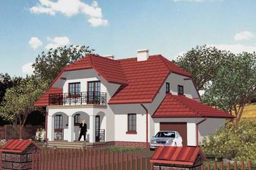  Projekt domu APS 086 + G (LUA1318) - projekt domu parterowego z poddaszem - Zdjęcie 1