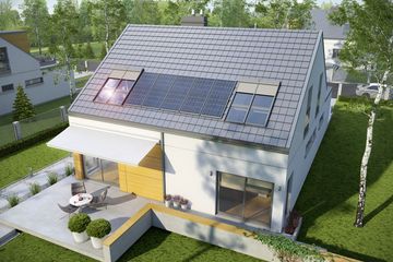 Projekt domu Edgar G1 energo - parterowy z poddaszem dom o powierzchni 157,01 m², dach dwuspadowy - ujęcie 3