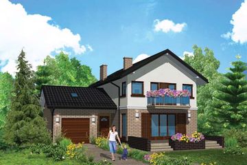  Projekt domu APS 218 (LUA1321) - projekt domu z pełnym piętrem - Zdjęcie 1