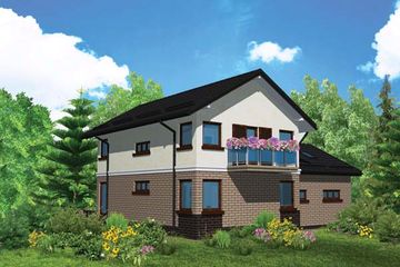  Projekt domu APS 218 (LUA1321) - projekt domu z pełnym piętrem - Zdjęcie 2