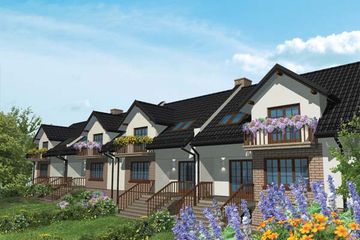 Projekt domu APS 210 - parterowy z poddaszem dom o powierzchni 144,10 m², dach dwuspadowy - ujęcie 2