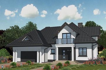  Projekt domu APS 041 + P (LUA1329) - projekt domu parterowego z poddaszem - Zdjęcie 1