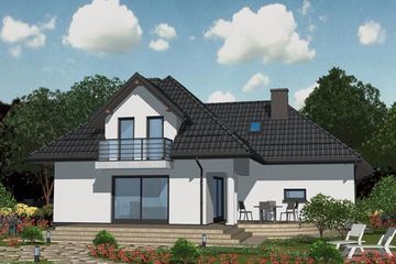  Projekt domu APS 041 + P (LUA1329) - projekt domu parterowego z poddaszem - Zdjęcie 2