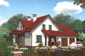  Projekt domu APS 033 + 2G (LUA1334) - projekt domu parterowego z poddaszem - Zdjęcie 1