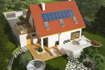 Projekt domu Tim II G1 - parterowy z poddaszem dom o powierzchni 103,87 m², dach dwuspadowy - ujęcie 3
