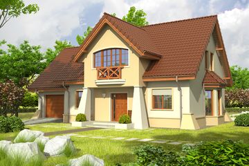  Projekt domu Andrzej G1 (WRC1882) - projekt domu parterowego z poddaszem - Zdjęcie 3