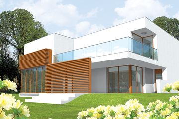 Projekt domu Karol G2 - z pełnym piętrem dom o powierzchni 277,94 m², dach płaski - ujęcie 2