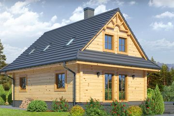  Projekt domu Zawoja dw (KRP1130) - projekt domu parterowego z poddaszem - Zdjęcie 3