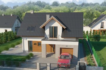  Projekt domu Bernard (WRW1233) - projekt domu parterowego z poddaszem - Zdjęcie 1