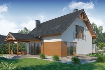  Projekt domu Bernard (WRW1233) - projekt domu parterowego z poddaszem - Zdjęcie 4