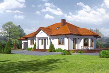  Projekt domu Zadębie 72 dws (KRP1702) - projekt domu parterowego - Zdjęcie 1