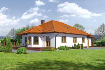  Projekt domu Zadębie 72 dws (KRP1702) - projekt domu parterowego - Zdjęcie 2