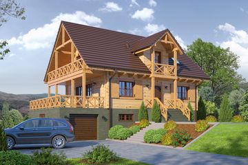  Projekt domu Milicz 9 dw (KRP1703) - projekt domu parterowego z poddaszem - Zdjęcie 1