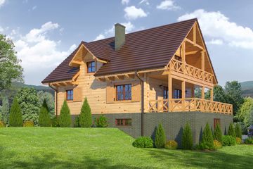  Projekt domu Milicz 9 dw (KRP1703) - projekt domu parterowego z poddaszem - Zdjęcie 2