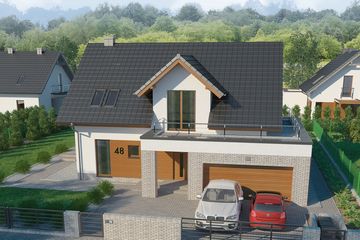  Projekt domu Bernard 2 (WRW1234) - projekt domu parterowego z poddaszem - Zdjęcie 1