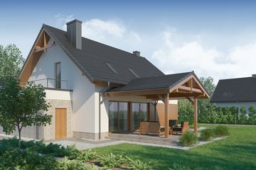  Projekt domu Bernard 2 (WRW1234) - projekt domu parterowego z poddaszem - Zdjęcie 3