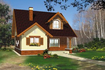  Projekt domu Azymut (WRH1084) - projekt domu parterowego z poddaszem - Zdjęcie 3