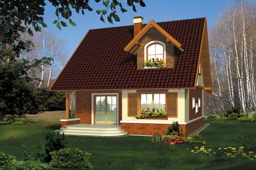  Projekt domu Azymut (WRH1084) - projekt domu parterowego z poddaszem - Zdjęcie 4