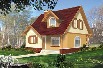  Projekt domu Azymut (WRH1084) - projekt domu parterowego z poddaszem - Zdjęcie 6