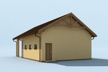  Projekt garażu G213 garaż dwustanowiskowy z pomieszczeniami gospodarczymi (SLN1295) - projekt garażu parterowego - Zdjęcie 4