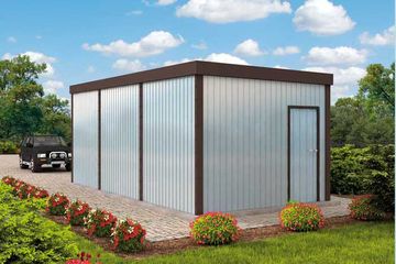  Projekt garażu GB37 projekt garażu blaszanego jednostanowiskowego (SLN2159) - projekt garażu parterowego - Zdjęcie 3