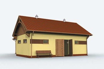  Projekt budynku gospodarczego BGS11 Budynek gospodarczy (SLN2174) - projekt budynku parterowego - Zdjęcie 3