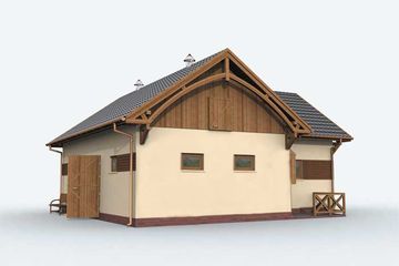  Projekt budynku gospodarczego BGS8 Budynek gospodarczy (SLN2171) - projekt budynku parterowego - Zdjęcie 3