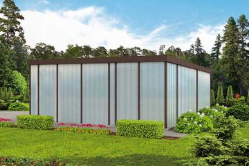  Projekt garażu GB40 projekt garażu blaszanego dwustanowiskowego (SLN2169) - projekt garażu parterowego - Zdjęcie 3