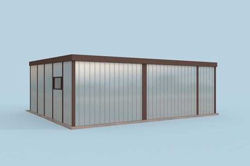  Projekt garażu GB40 projekt garażu blaszanego dwustanowiskowego (SLN2169) - projekt garażu parterowego - Zdjęcie 4