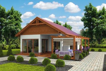  Projekt kuchni letniej KL12 Kuchnia Letnia / Bud. gospodarczy (SLN2166) - projekt kuchni parterowego - Zdjęcie 3