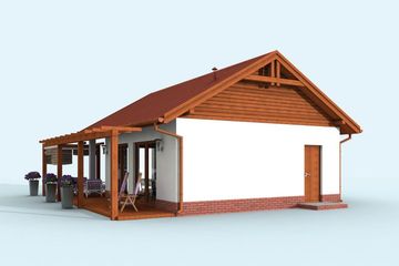  Projekt kuchni letniej KL12 Kuchnia Letnia / Bud. gospodarczy (SLN2166) - projekt kuchni parterowego - Zdjęcie 4