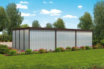  Projekt garażu GB39 projekt garażu blaszanego trzystanowiskowego (SLN2164) - projekt garażu parterowego - Zdjęcie 3