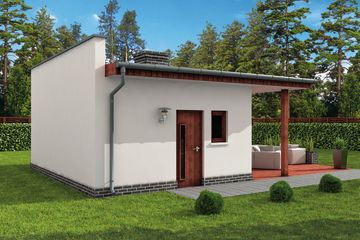  Projekt kuchni letniej KL9 Kuchnia letnia / Bud. gospodarczy (SLN2157) - projekt kuchni parterowego - Zdjęcie 3