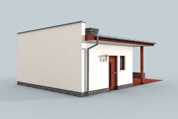  Projekt kuchni letniej KL9 Kuchnia letnia / Bud. gospodarczy (SLN2157) - projekt kuchni parterowego - Zdjęcie 4