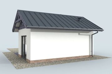  Projekt kuchni letniej KL7 Kuchnia letnia / Bud. gospodarczy (SLN2155) - projekt kuchni parterowego - Zdjęcie 4