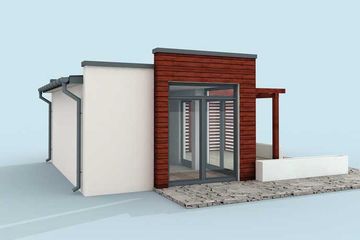  Projekt kuchni letniej KL5 Kuchnia letnia / Bud. gospodarczy (SLN2153) - projekt kuchni parterowego - Zdjęcie 4