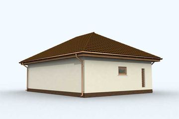  Projekt garażu G134 garaż dwustanowiskowy z pomieszczeniem gospodarczym (SLN1231) - projekt garażu parterowego - Zdjęcie 3