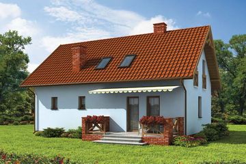  Projekt domu Trypolis (SLN1331) - projekt domu parterowego z poddaszem - Zdjęcie 3