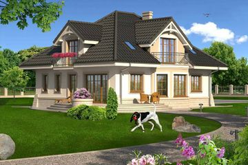  Projekt domu pod słońcem (KRS1003) - projekt domu parterowego z poddaszem - Zdjęcie 2