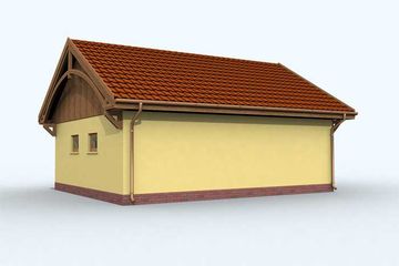  Projekt garażu G115 garaż jednostanowiskowy z pomieszczeniem gospodarczym (SLN1208) - projekt garażu parterowego - Zdjęcie 3