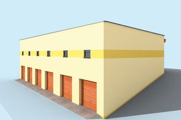  Projekt budynku gospodarczego G317 budynek gospodarczy (SLN2134) - projekt budynku z pełnym piętrem - Zdjęcie 3