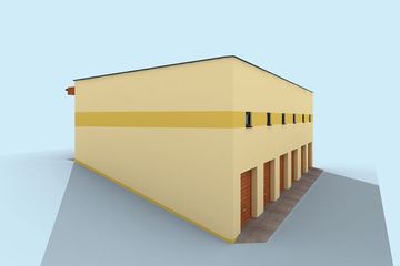  Projekt budynku gospodarczego G317 budynek gospodarczy (SLN2134) - projekt budynku z pełnym piętrem - Zdjęcie 4